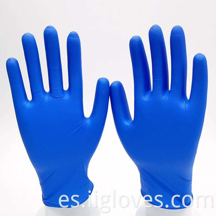 Nitrile Kitchen Guantes de seguridad de trabajo en polvo Guantes de nitrilo impermeables de grado alimenticio